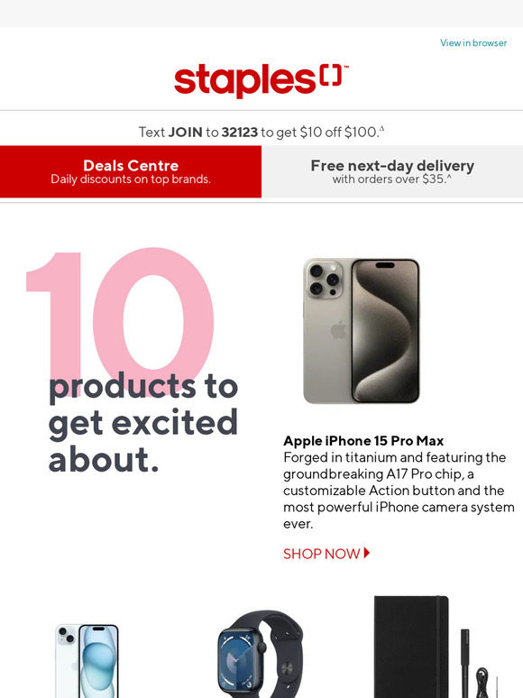 Staples Print & Marketing New season, new arrivals! Milled