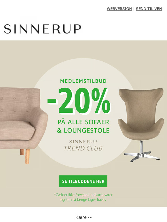 HUSK: Lige nu får du 20% på alle sofaer og loungestole