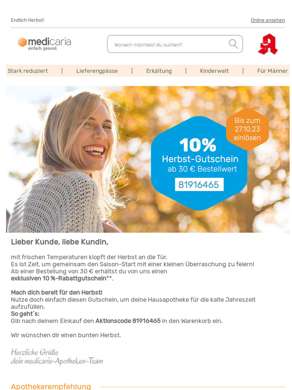 10 % auf alles sparen!