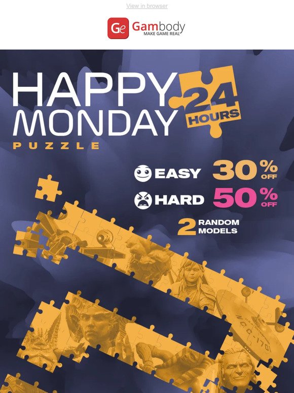 🧩 Are you ready for 30% and 50% discounts? Check new Happy Monday puzzles!