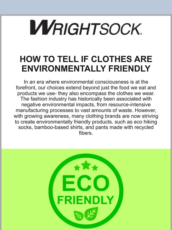 Environmentally Sustainable Socks