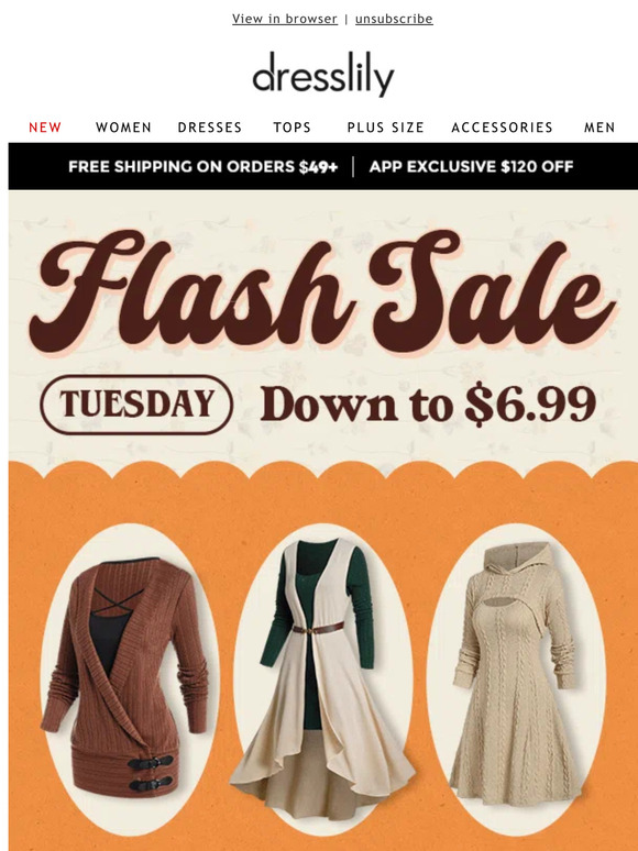 $6.99 Flash Sale Starts NOW !!!