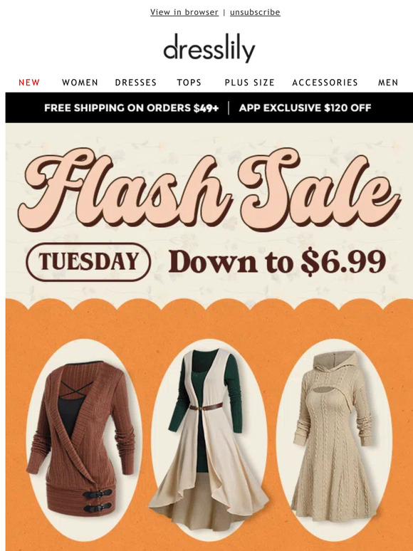 $6.99 Flash Sale Starts NOW !!!