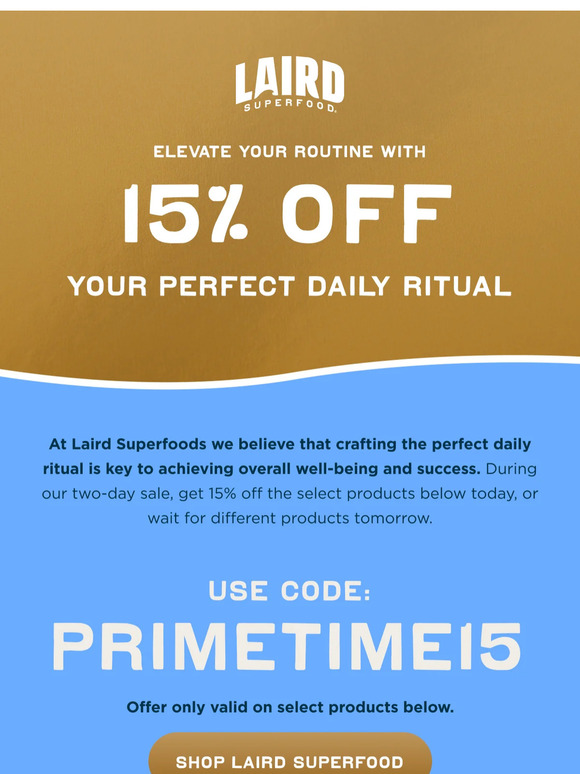 Laird Superfood It's prime time to elevate your daily routine Milled