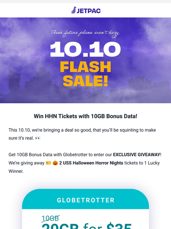 ⚡ONLY TODAY: Get 10GB Bonus Data + HHN Tickets!