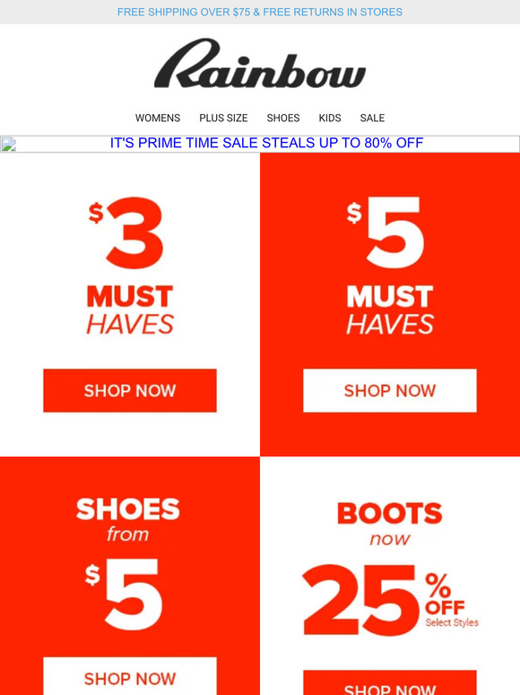 Rainbow Shops Now these you gotta see! 👀 STEALS as low as 3 👏👏 Milled