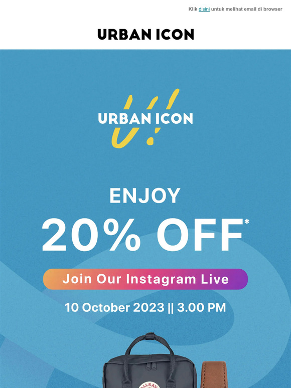 Join Our Instagram Live | Enjoy 20% OFF*