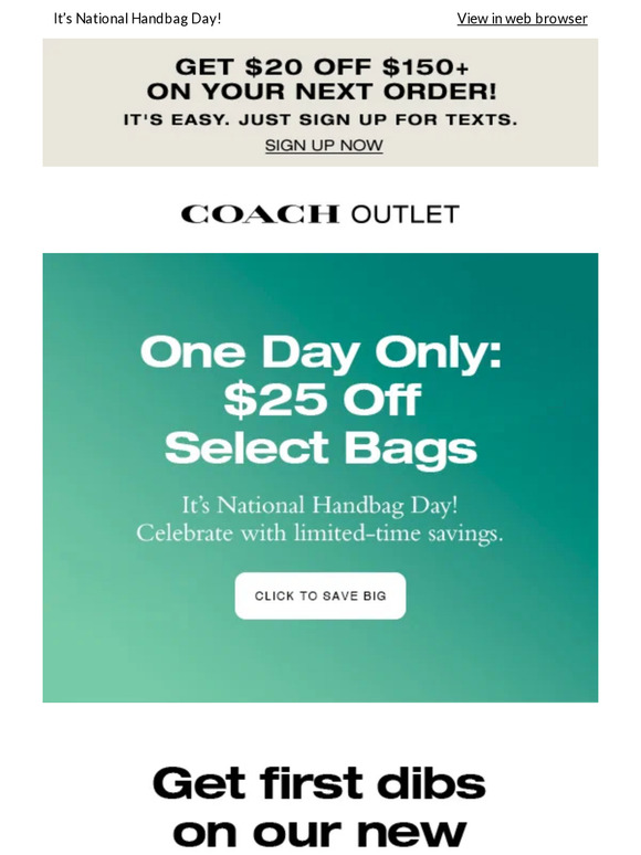 The Coach Outlet's Summer Sendoff sale is on — save up to 75% on