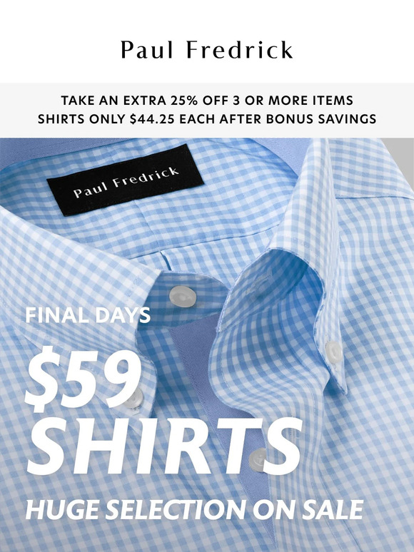 Men's Clearance Dress Shirts  Shop Online – Paul Fredrick