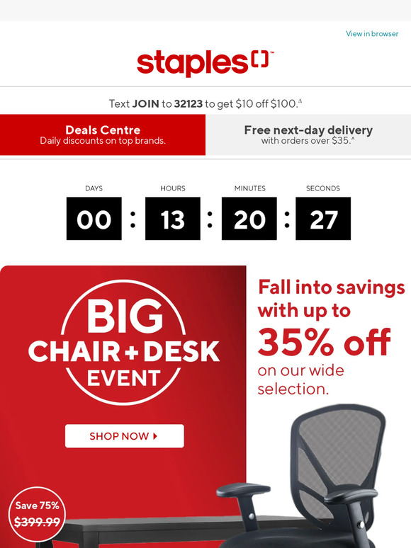 Staples Print & Marketing FINAL HOURS to save!! Milled