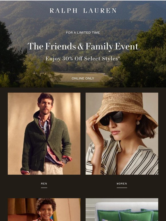 Ralph Lauren: The Friends & Family Event Starts Now