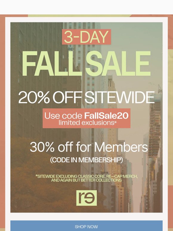 SITEWIDE SALE: 20% Off