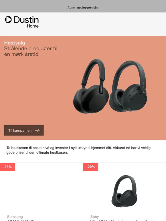 Høstsalg! Strålende produkter til en mørk årstid