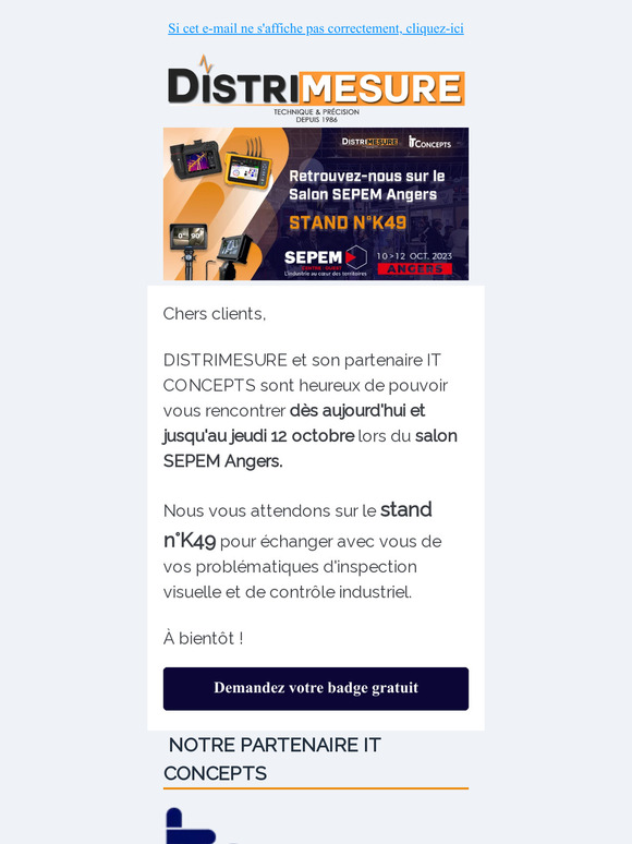 DISTRIMESURE - Retrouvez nous sur le salon Global Industrie 2023