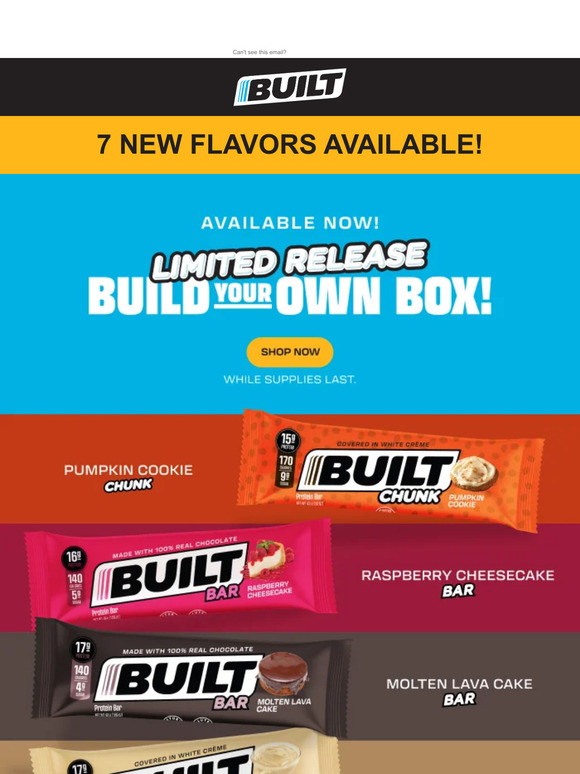 Built Bar 💥 7 NEW FLAVORS Build Your Own Box! 💥 Milled