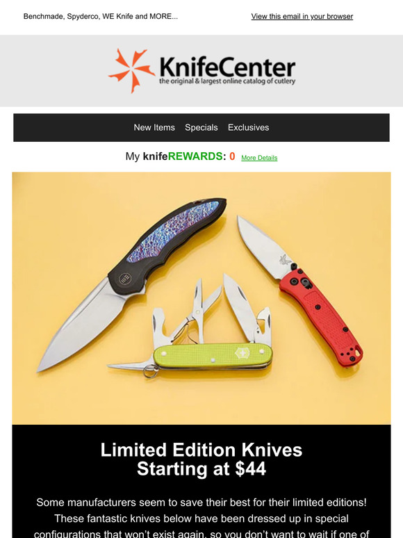 KnifeCenter The Best Limited Edition Knives Starting at 44 Milled