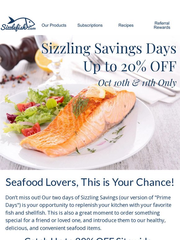 ⌛ Sizzling Savings Days NOW - Up To 20% OFF 🐠