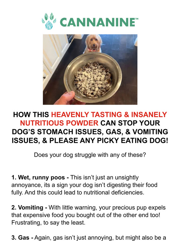 Cannanine (US) NEW! 🐐🥛 Fix Your Dog's Diarrhea, Gas & Picky Eating