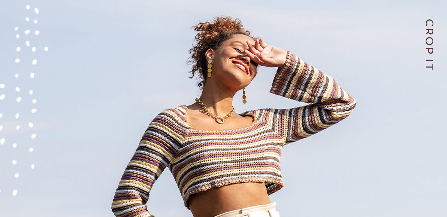 The Layla Crochet Striped Sweater