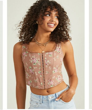 The  Alex Floral Corset Top