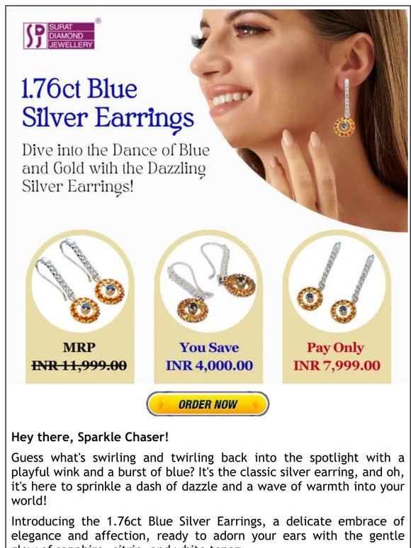 Unleash the Blue Bliss: Let the Sapphire Earrings Whisper a Playful Tale!
