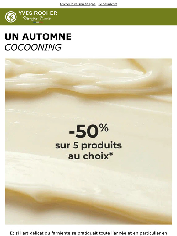 Yves Rocher: 🍂 -50% sur 5 produits au choix | Milled