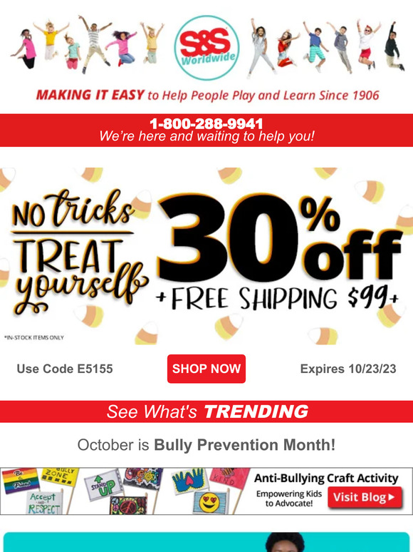 S&S Worldwide: 🎃 UnBOOlievable Savings: 30% Off - Your Treat Inside ...