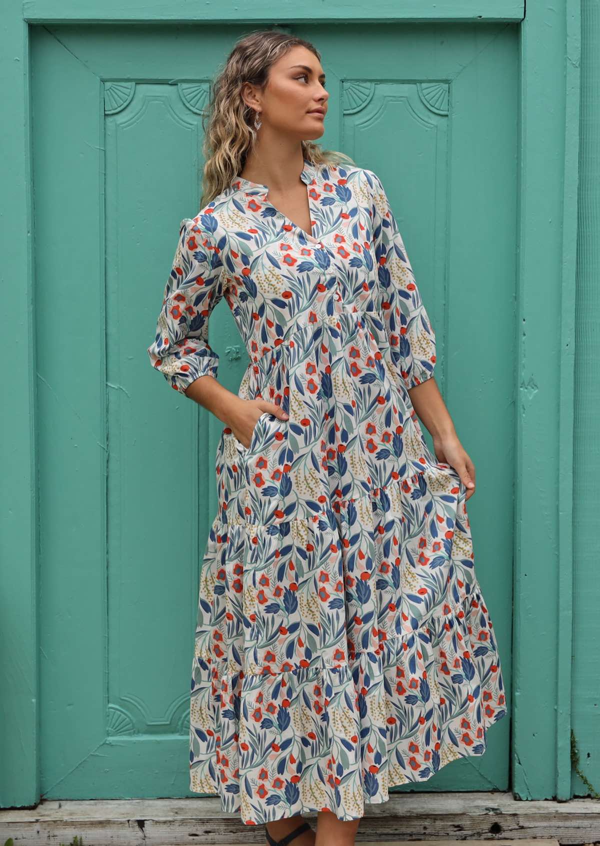 Image of Elder Flower Tiered Maxi Dress