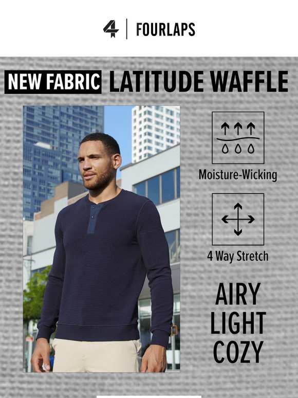 Latitude Waffle Henley – Fourlaps