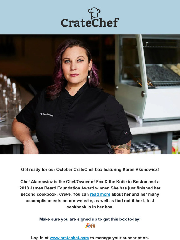 CrateChef's October Chef and Advent Calendar News!!