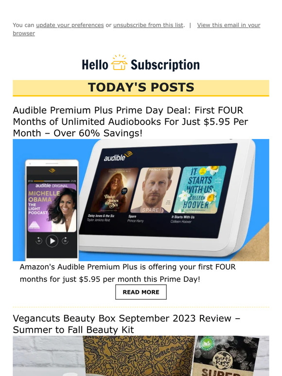 💌 Hello Subscription! Reviews, Spoilers, & Deals! 💌