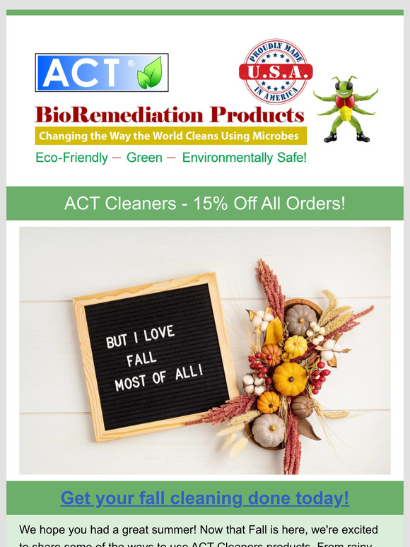 ACT 15% off all Orders