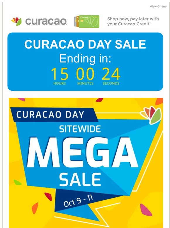 ⏰ Curacao Day Sitewide MEGA Sale ends tonight!