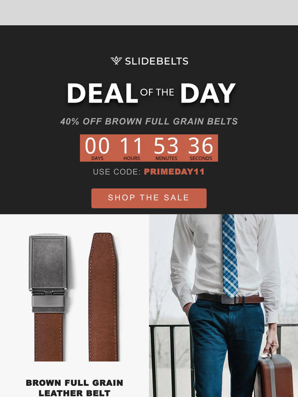 slidebelts 🚨FINAL HOURS🚨 40 off Brown Full Grain Leather Belts Milled