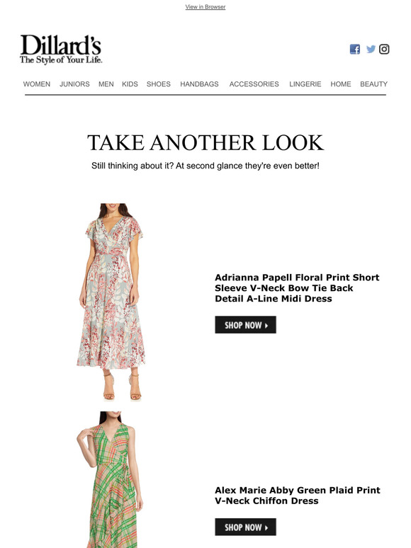 Dillards Destination Take Another Look Milled