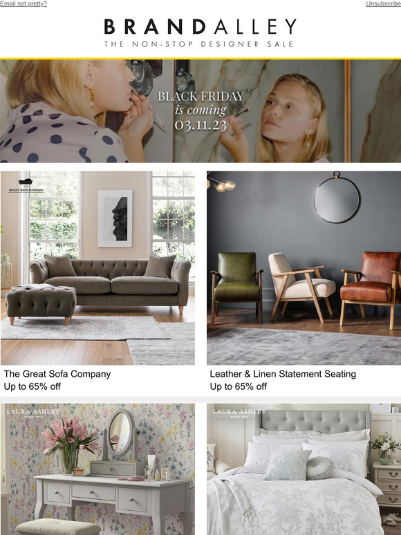 BrandAlley UK The Great Sofa Company, Laura Ashley, Bahoma London