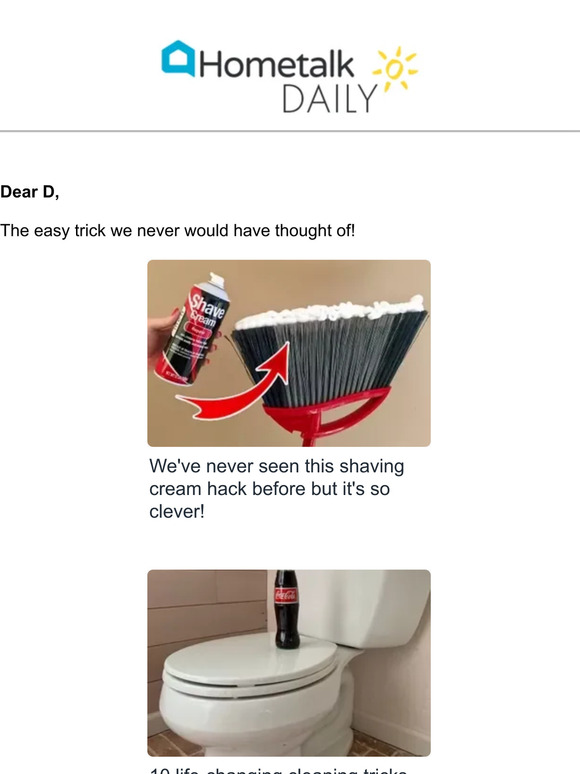 Spray shaving cream on a broom Milled