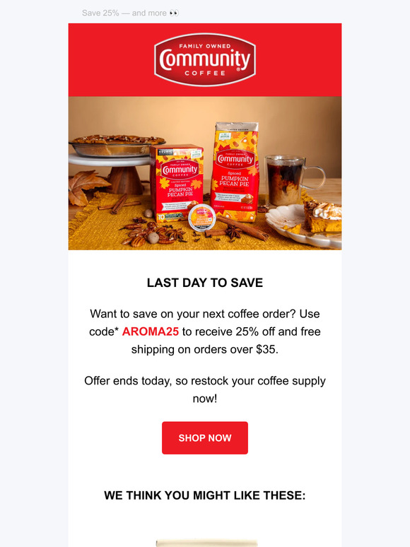 Sale ends today!