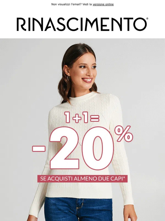 Promo Alert | -20% di sconto se acquisti almeno due capi
