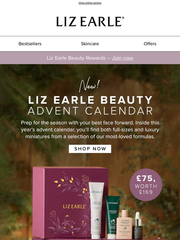 Liz Earle Now available Liz Earle Beauty Advent Calendar Milled