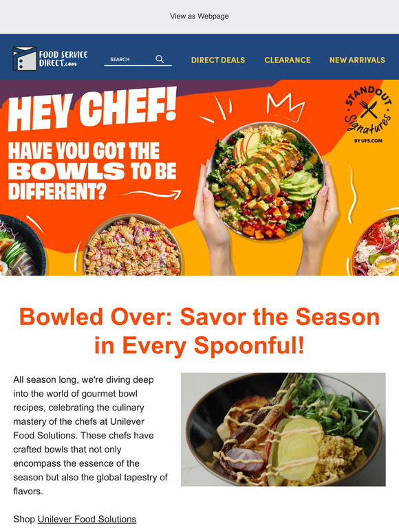 Food Service Direct Unwrap the Season Dive into ChefCrafted Bowls by