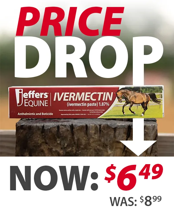 Shop Jeffers Ivermectin Horse Dewormer, Single Dose