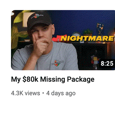 My $80k Missing Package