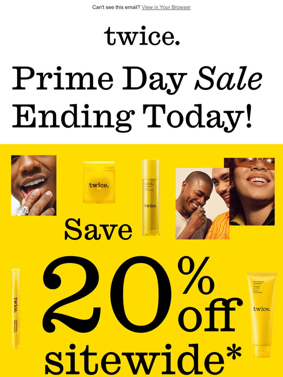 ⏰ Ending Soon: Prime Day 20% Off