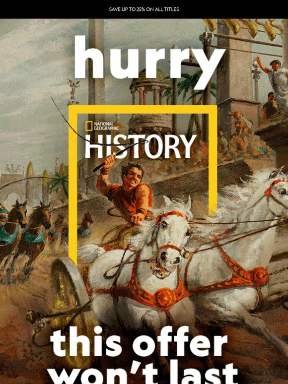 FLASH SALE: Save up to 25% on all Nat Geo magazines titles!