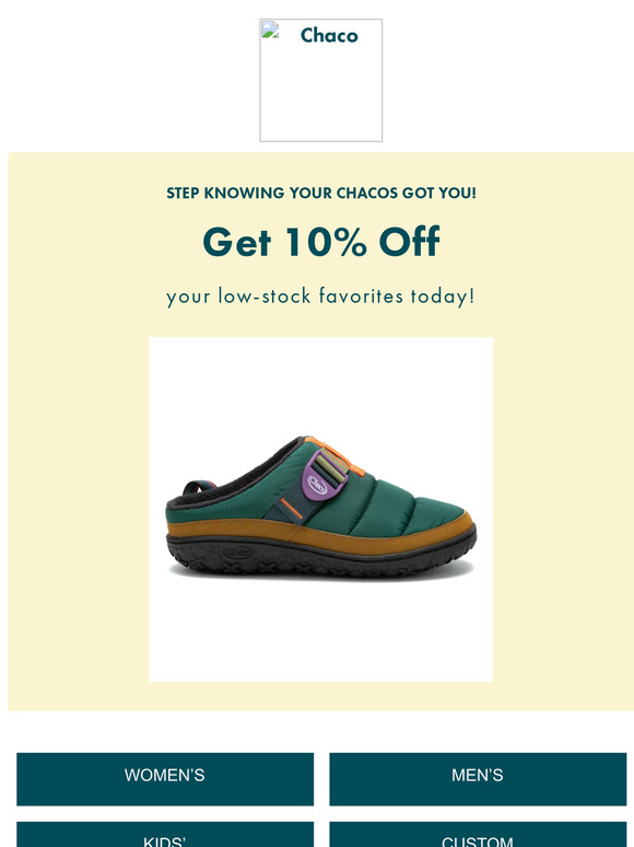 Chaco Low in stock Get 10 off today Milled