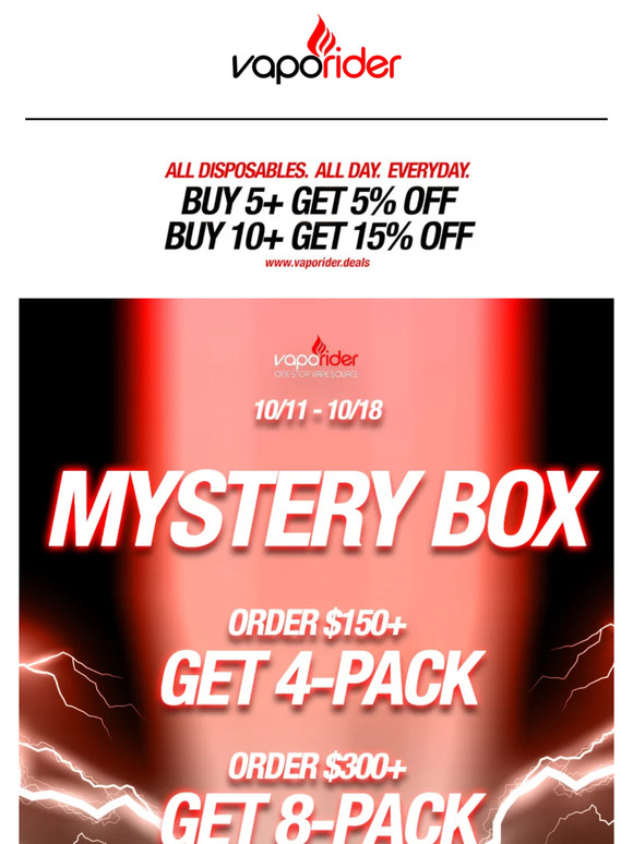15% OFF EXTENDED! MORE DEALS & MORE FLAVORS