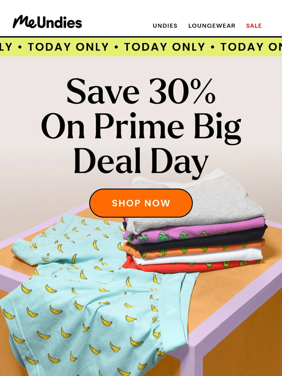 MeUndies Prime Big Deal Day Milled