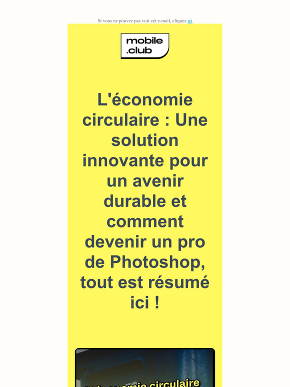 Newsletter Éco-Créative : Économie Circulaire et Tutoriel Photoshop Exclusif !