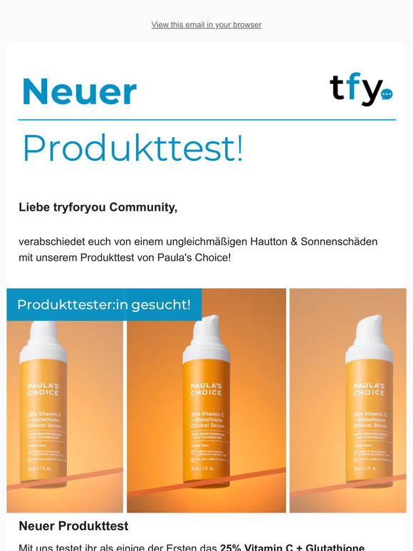 Die neuesten Produkttests nur für dich!